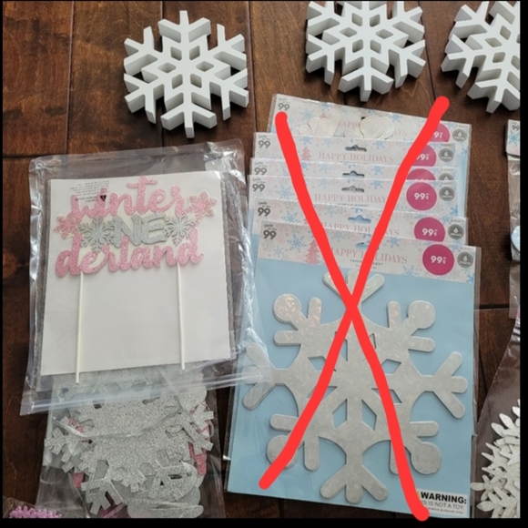 Party Decor for Girls "Winter Onederland" - Picture 2 of 8